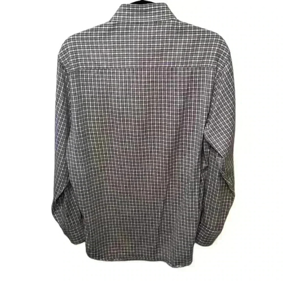 Men’s English Laundry Blue + Cream Plaid Long Sleeve Button Down - Size Medium - Picture 3 of 10